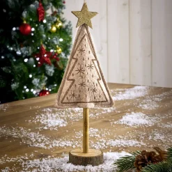 Sapin feutrine et bois à poser H27cm < Gifi Online