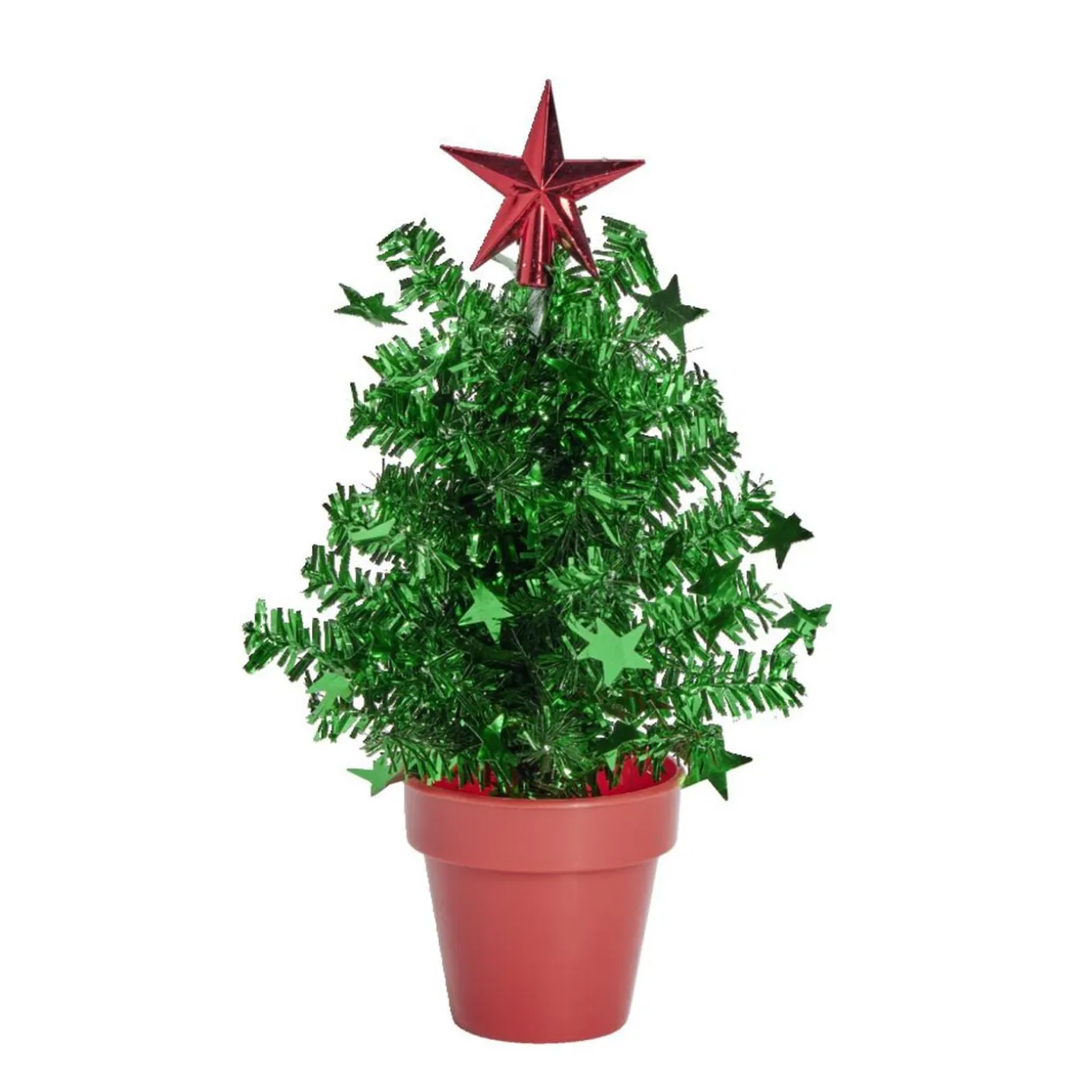 Sapin guirlande en pot à poser Ø11,5xH20cm - (3 coloris)