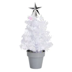Sapin guirlande en pot à poser Ø11,5xH20cm - (3 coloris)