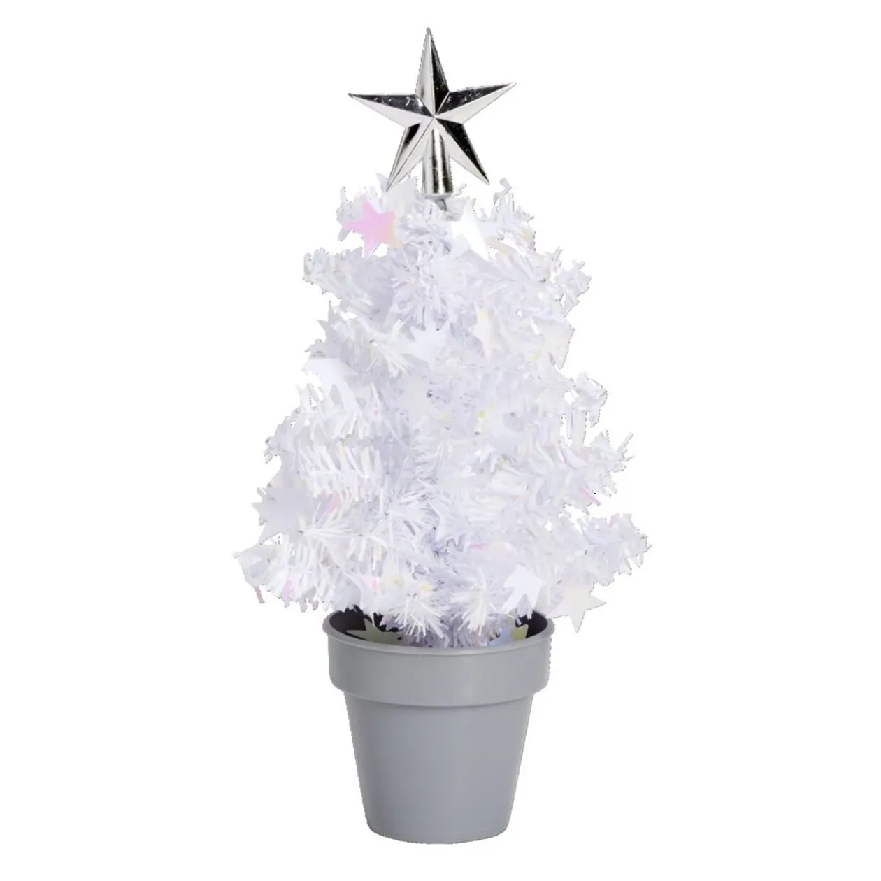 Sapin guirlande en pot à poser Ø11,5xH20cm - (3 coloris)