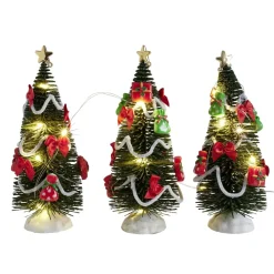Sapin lumineux décoratif 15LED x3 H18cm < Gifi Discount