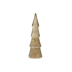 Sapin lumineux à poser LED H26 cm marron