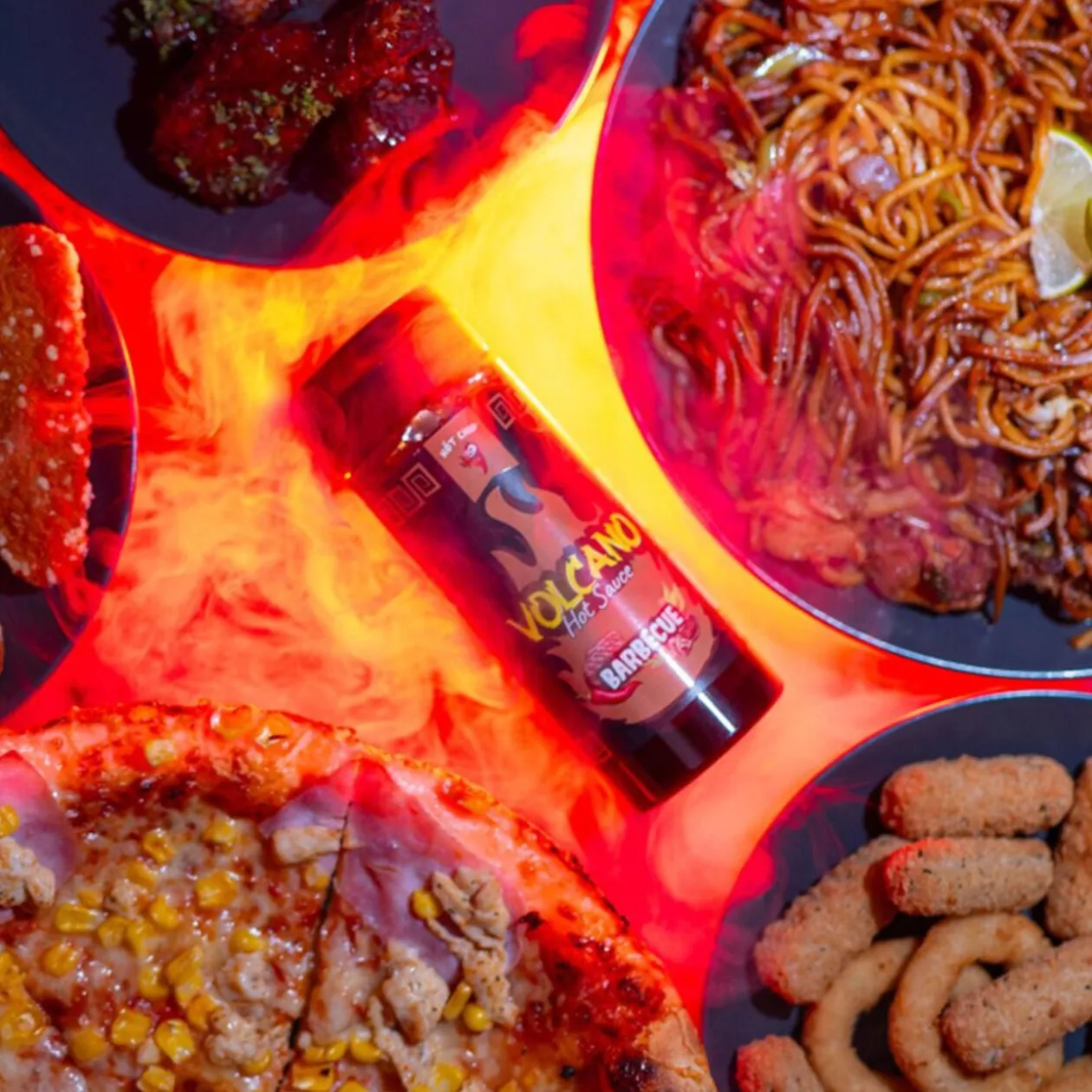 Sauce piquante Hot Chip Volcano saveur barbecue 270ml