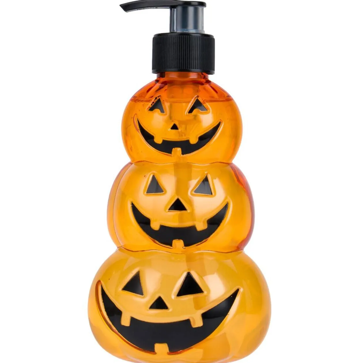 Savon liquide mains Halloween 500ml citrouille pompe plastique orange H17,5cm