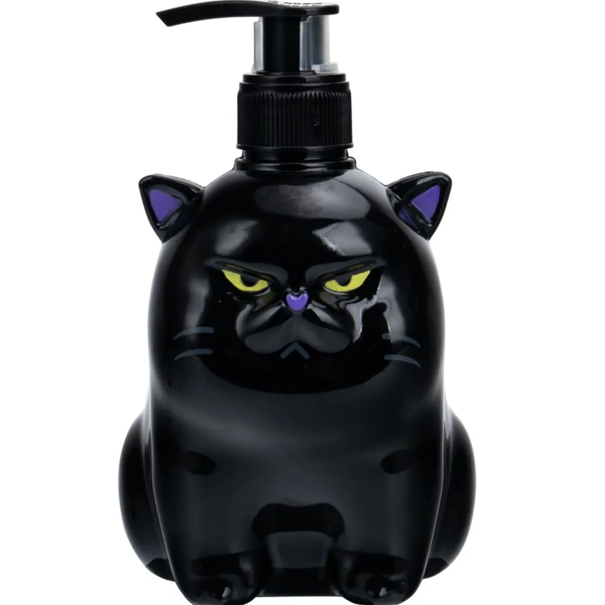 Savon liquide mains Halloween 310ml chat grincheux pompe plastique noir H13cm < Gifi Outlet