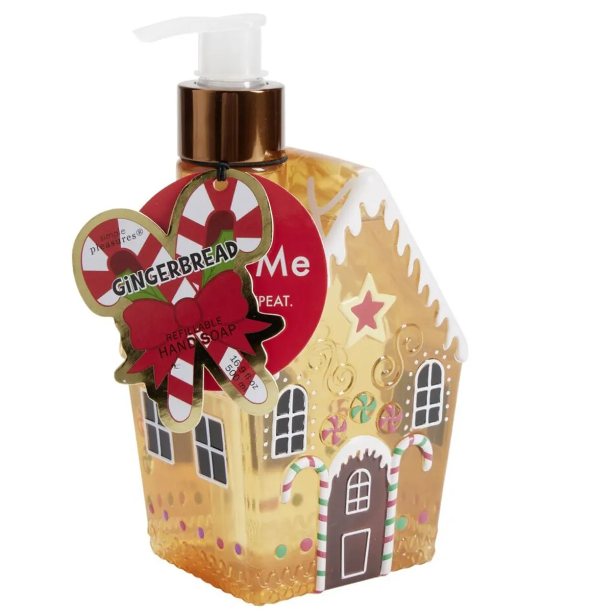 Savon mains liquide flacon forme maison senteur pain d'épices 500ml