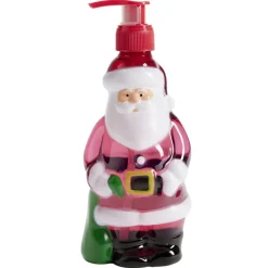 Savon mains liquide flacon Père Noël plastique rouge et blanc 340ml