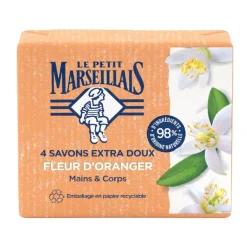 Savon solide Le Petit Marseillais mains et corps fleur d'oranger 4x100gr < Gifi Online