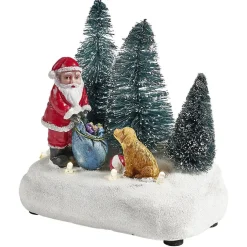 Scénette lumineuse Père-Noël avec cadeaux Village de Noël < Gifi Discount