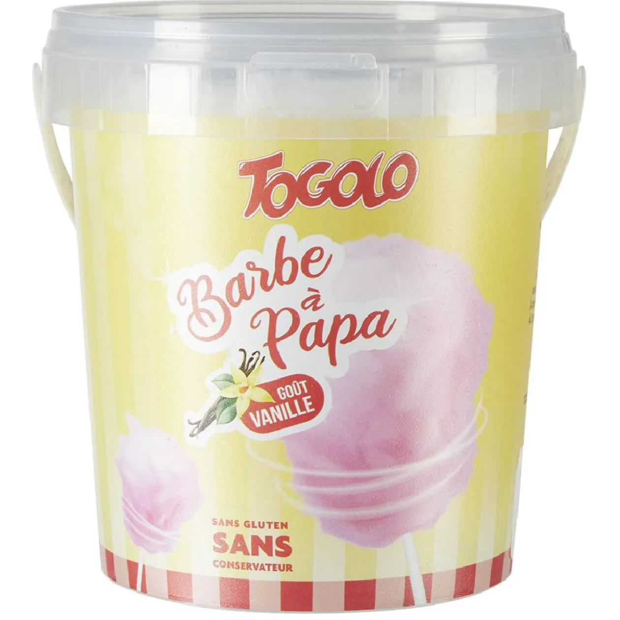 Seau barbe à papa Togolo goût vanille 50g