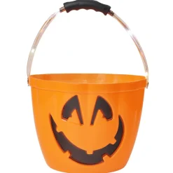 Seau à bonbons Halloween avec anse lumineuse à LED