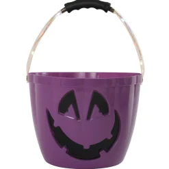 Seau à bonbons Halloween avec anse lumineuse à LED