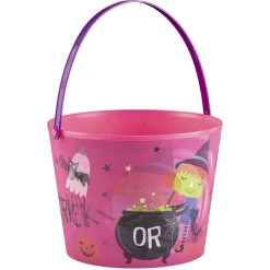 Seau à bonbons Halloween avec effet d'optique rose < Gifi Outlet