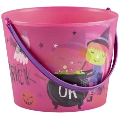 Seau à bonbons Halloween avec effet d'optique rose < Gifi Outlet