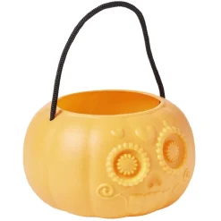 Seau à bonbons Halloween calavera tête de mort mexicaine orange < Gifi Best