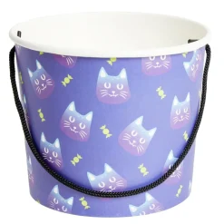 Seau à bonbons Halloween cartonné Ø15xH13cm (3 modèles)