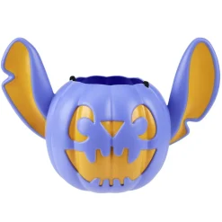 Seau à bonbons Halloween Disney Stitch bleu et orange Ø15xH20cm