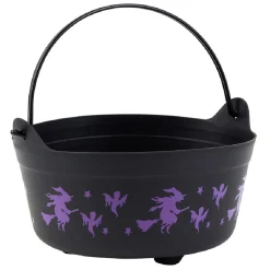 Seau à bonbons Halloween motif sorcière noir et violet < Gifi Hot