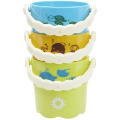 Seau de plage Funky motif animaux de la mer x3 - Ø7xH7cm < Gifi