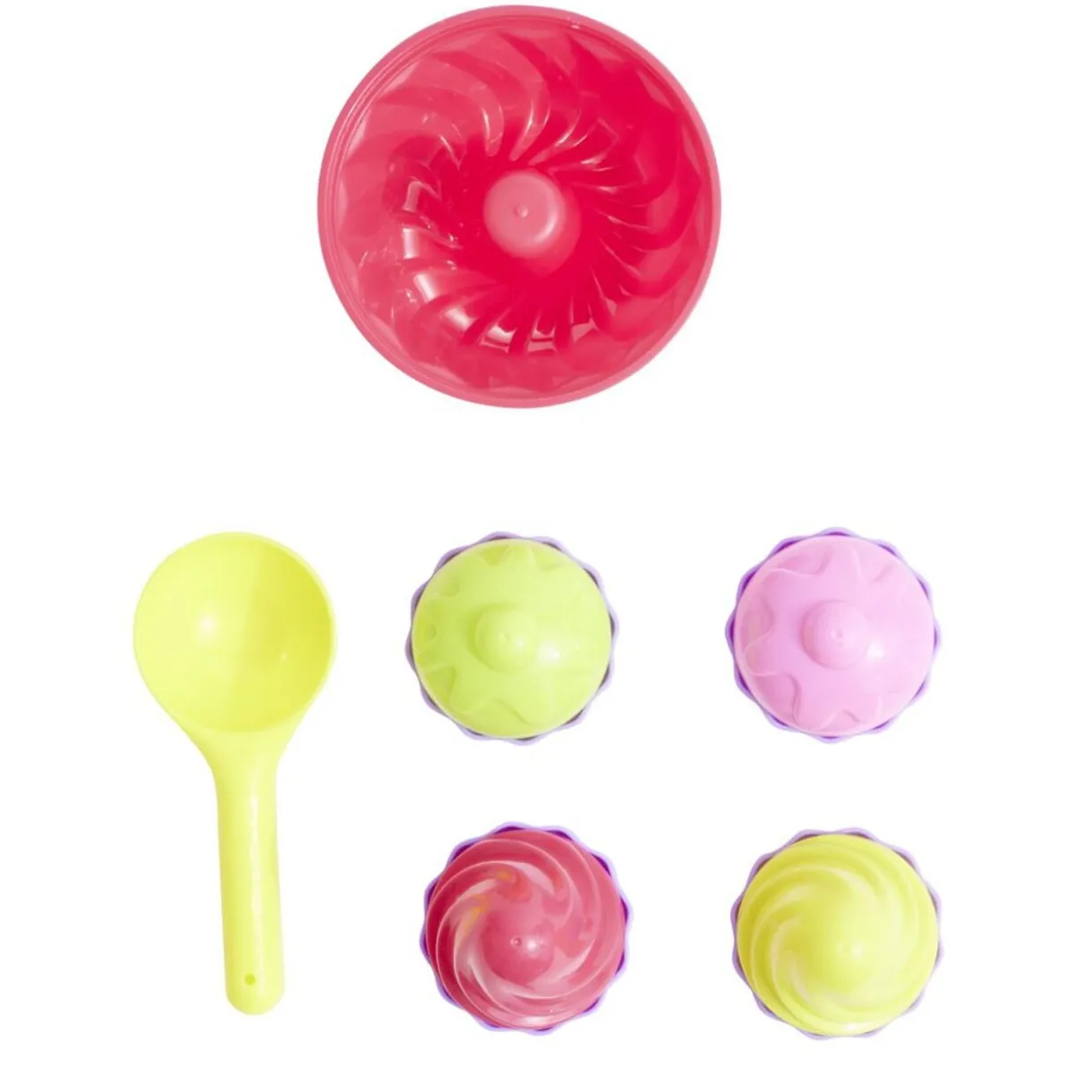 Seau de plage pâtissier plastique Ø18xH21cm x12 pièces (2 modèles) < Gifi Sale