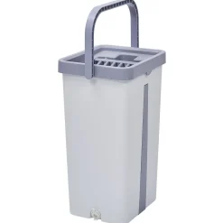 Seau essoreur avec balai plat pliable 8 L