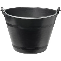 Seau plastique noir 12L Ø35xH23cm