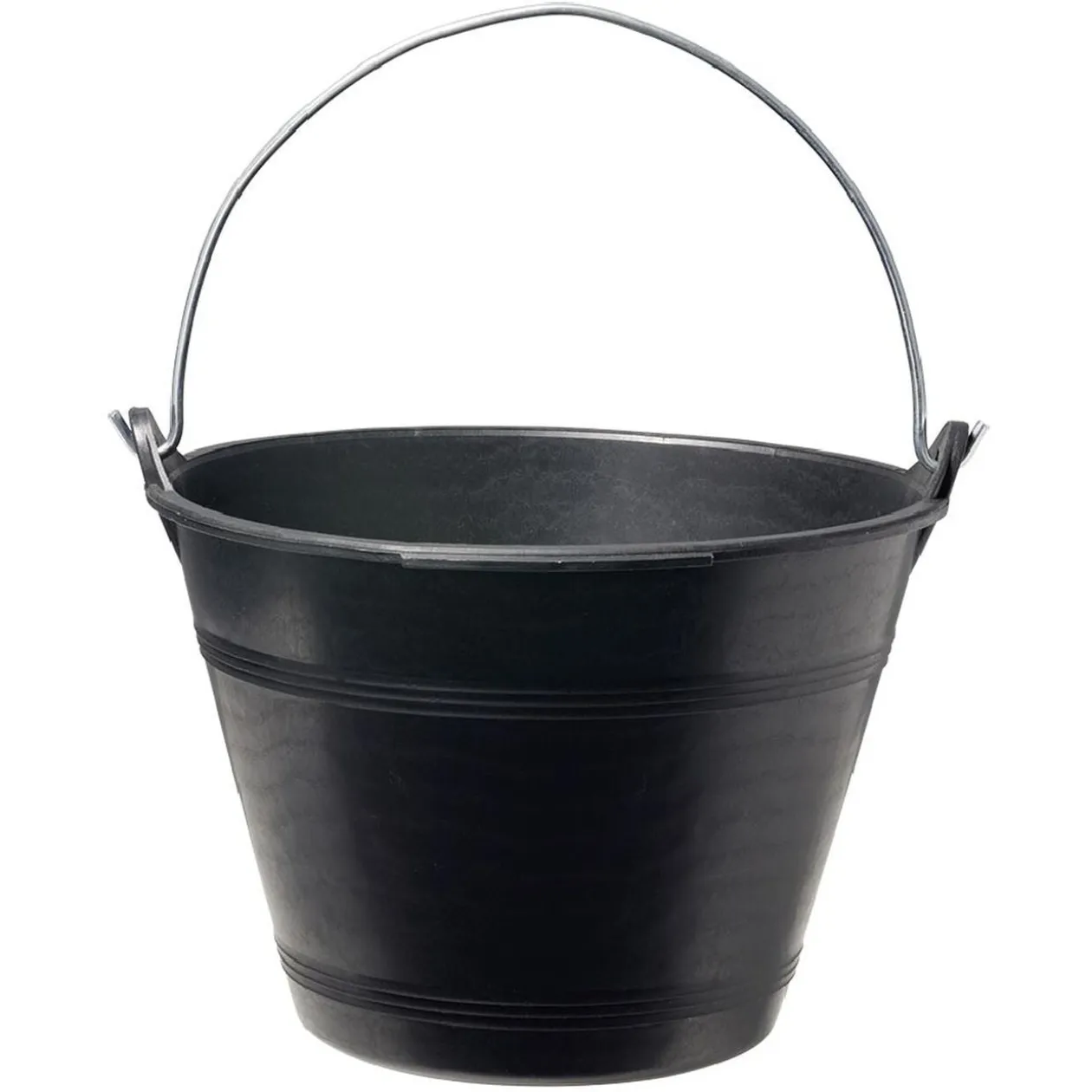 Seau plastique noir 12L Ø35xH23cm