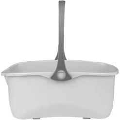 Seau rectangulaire en plastique blanc et gris < Gifi Online