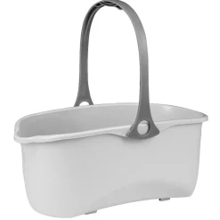Seau rectangulaire en plastique blanc et gris < Gifi Online
