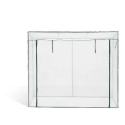 Serre à tomates transparente et verte 200x80xH169cm - 1,6m²