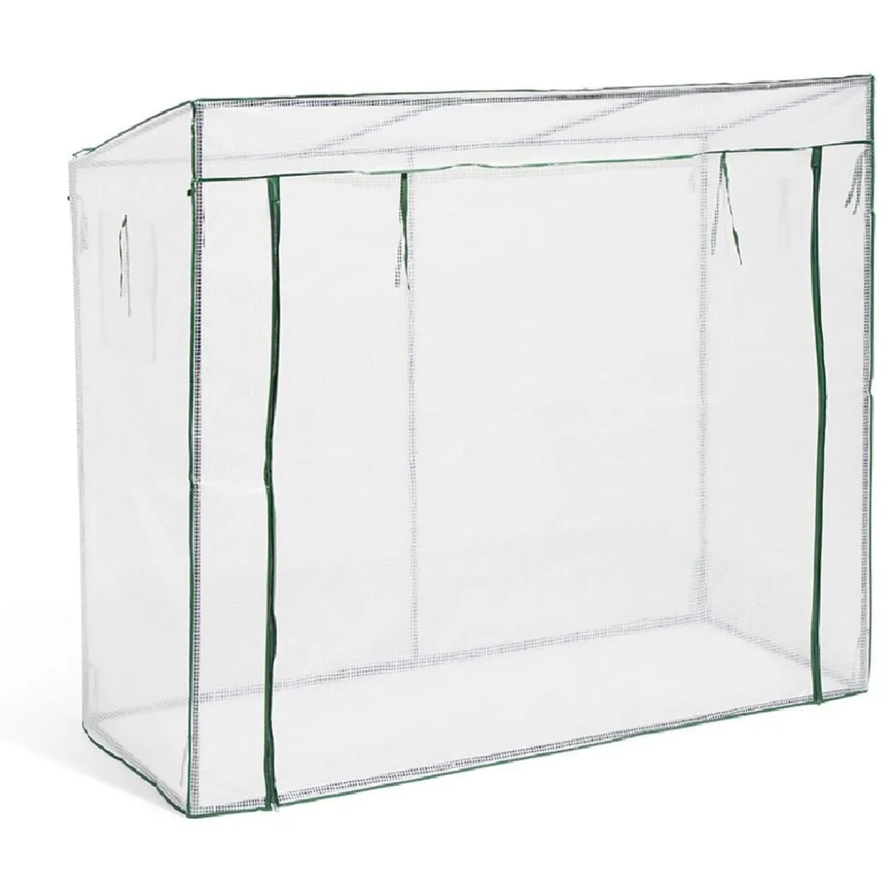 Serre à tomates transparente et verte 200x80xH169cm - 1,6m²