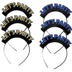 Serre-tête avec inscription LET'S PARTY gris argenté < Gifi Outlet