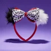 Serre-tête Disney Cruella adulte rouge noir blanc 18x18cm < Gifi Hot