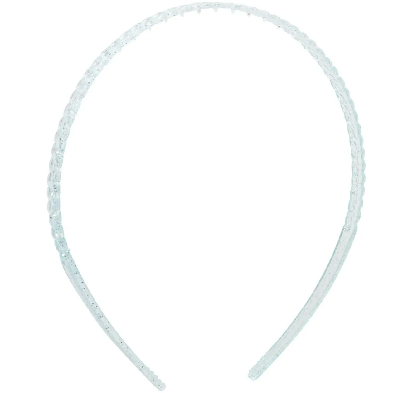 Serre-tête x2 plastique coloré translucide 1 bleu et 1 multicolore