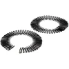 Serre tête zig zag plastique noir brillant x2