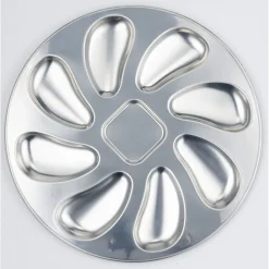 Service à huitres en inox 13 pièces avec couteau/fourchettes/assiettes