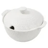Service à soupe 9 pièces bols louche soupière porcelaine blanche