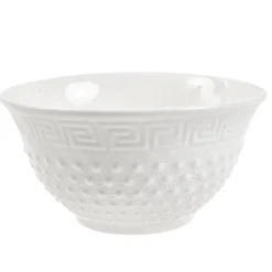 Service à soupe 9 pièces bols louche soupière porcelaine blanche