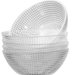 Service vaisselle en verre transparent 18 pièces pour 6 personnes < Gifi Clearance