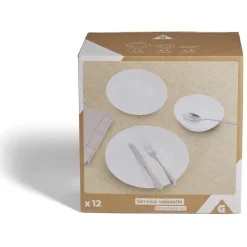 Service vaisselle opale 12 pièces