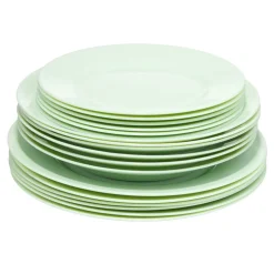 Service à vaisselle 18 pièces Luminarc Plumi Paradi verre vert pâle < Gifi Online