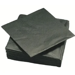 Serviette carré unie noire 2 plis en papier x50 < Gifi Online
