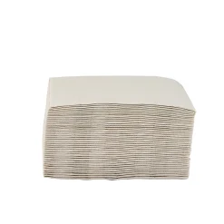 Serviette cocktail carrée blanc lin 2 plis en papier x40