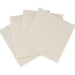 Serviette cocktail carrée blanc lin 2 plis en papier x40