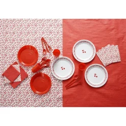 Serviette cocktail carrée rouge 2 plis en papier x40 < Gifi Sale