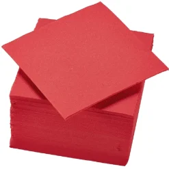 Serviette cocktail carrée rouge 2 plis en papier x40 < Gifi Sale
