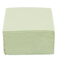 Serviette cocktail 25x25cm papier tex touch vert olive x40 < Gifi Clearance