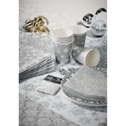 Serviette de Noël en papier motif pluie de flocons x 20