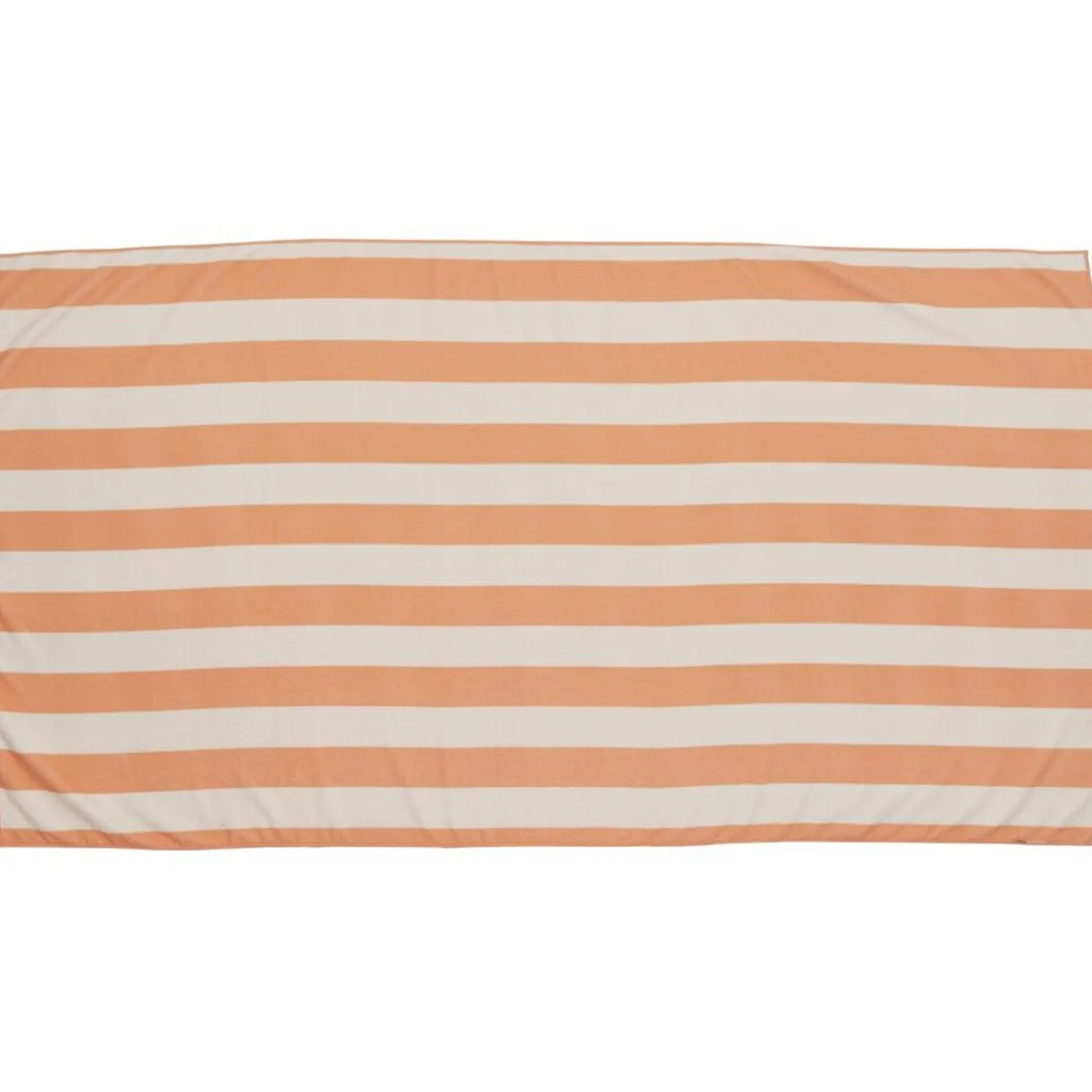 Serviette de plage microfibre marinière blanc et corail 1 personne < Gifi Sale
