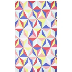 Serviette de plage Popblock blanche motif multicolore